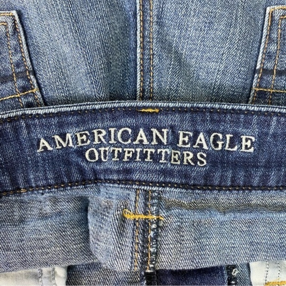 American Eagle Shorts Women's‎ 2 Jean Denim Embroidered Flowers - Picture 8 of 15
